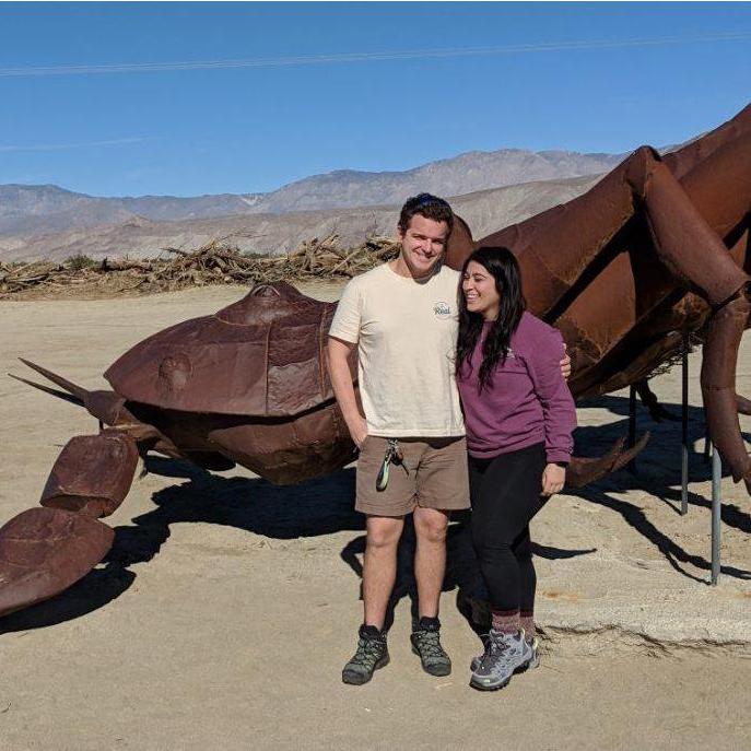 Metal sculptures at Joshua Tree