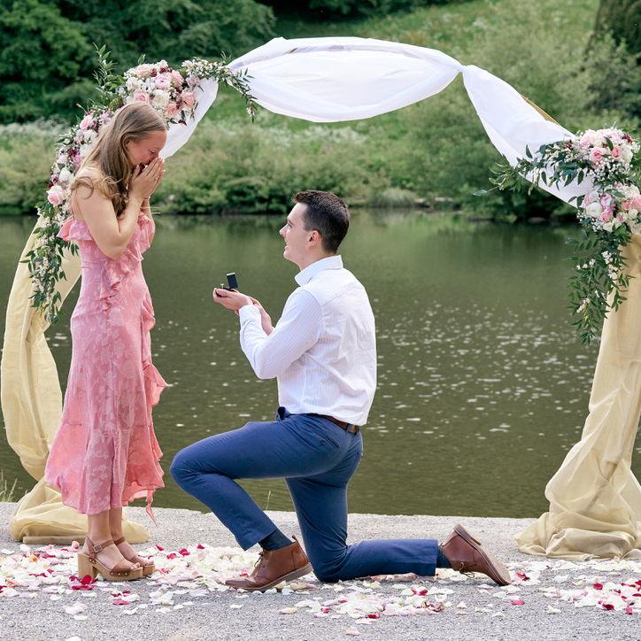 down on one knee
