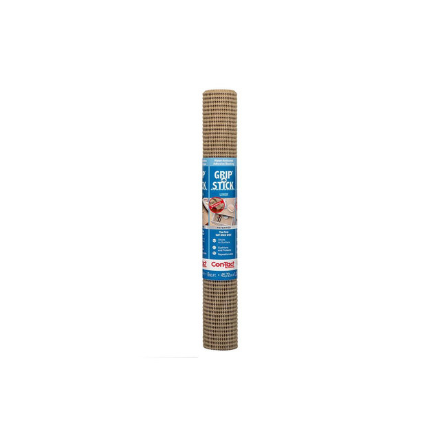 Con-Tact 18"x4' Shelf Liner Grip-N-Stick Taupe