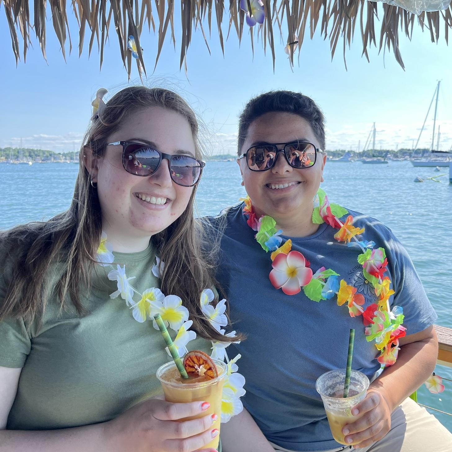 Drinks on the Tiki Hut Boat