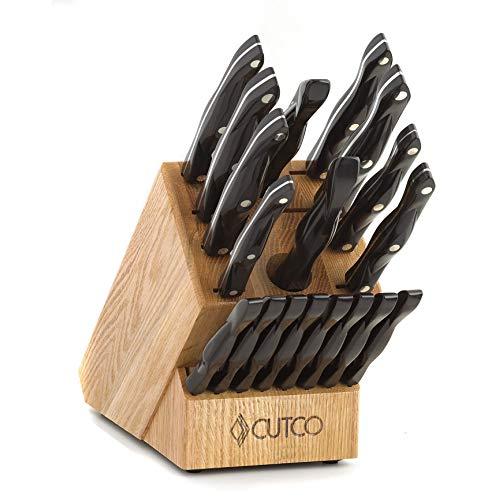 Vintage Cutco Knife Set. Wooden Knife Block, Pearl White Handle, 16 Piece  Set, Fork, Spatula, Chef Knife, Steak Knives, Whisk, Bread Knife. 