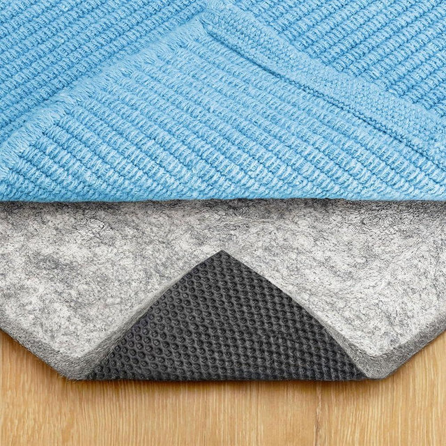 RUGPADUSA - Dual Surface - 8' Square - 3/8" Thick - Felt + Rubber - Enhanced Non-Slip Rug Pad - Adds Comfort and Protection - for Hard Surface Floors