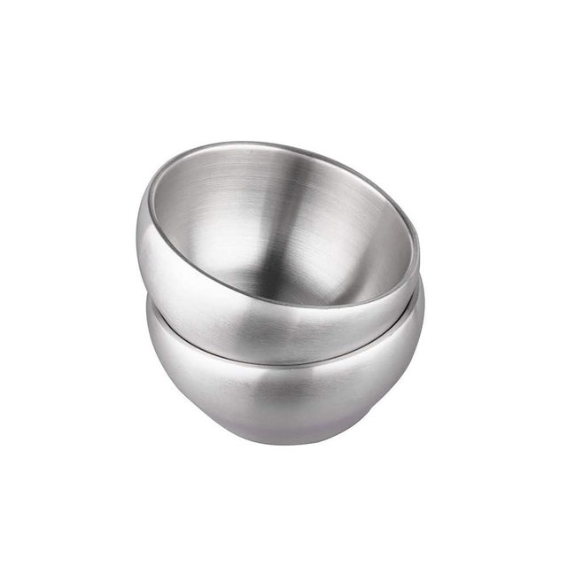 IMEEA Ice Cream Bowl Insulated Bowl 15oz Double Wall Soup Bowl SUS304 Stainless Steel Cereal Bowl, Set of 2