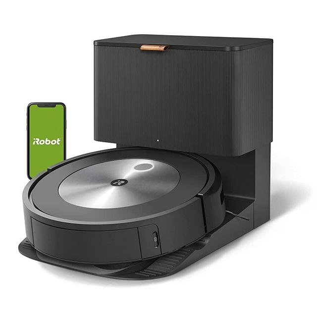 iRobot Roomba j7+ (7550) Self-Emptying Robot Vacuum – Identifies and avoids obstacles like pet waste & cords, Empties itself for 60 days, Smart Mapping, Works with Alexa, Ideal for Pet Hair