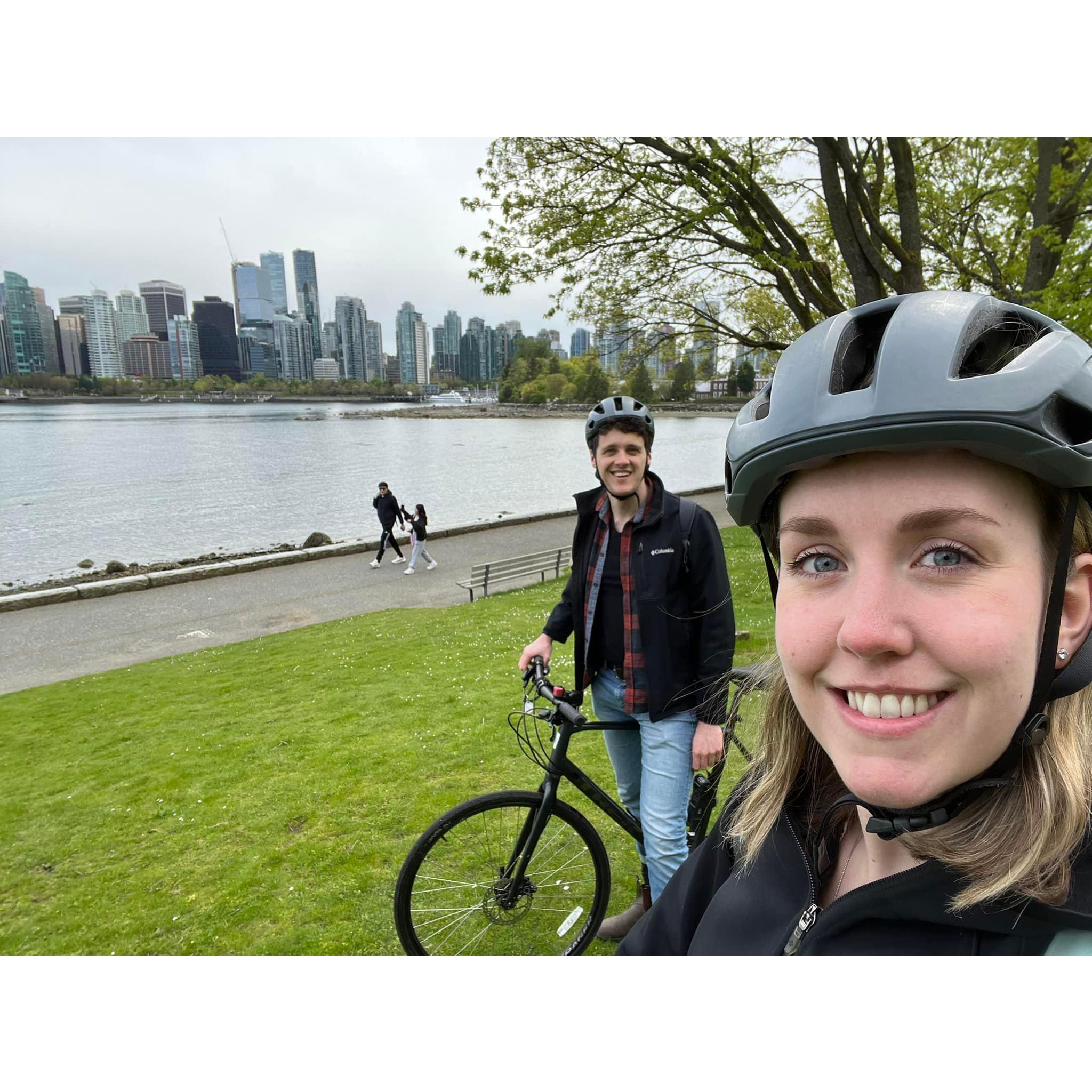 Cycling around Stanley Park, Vancouver