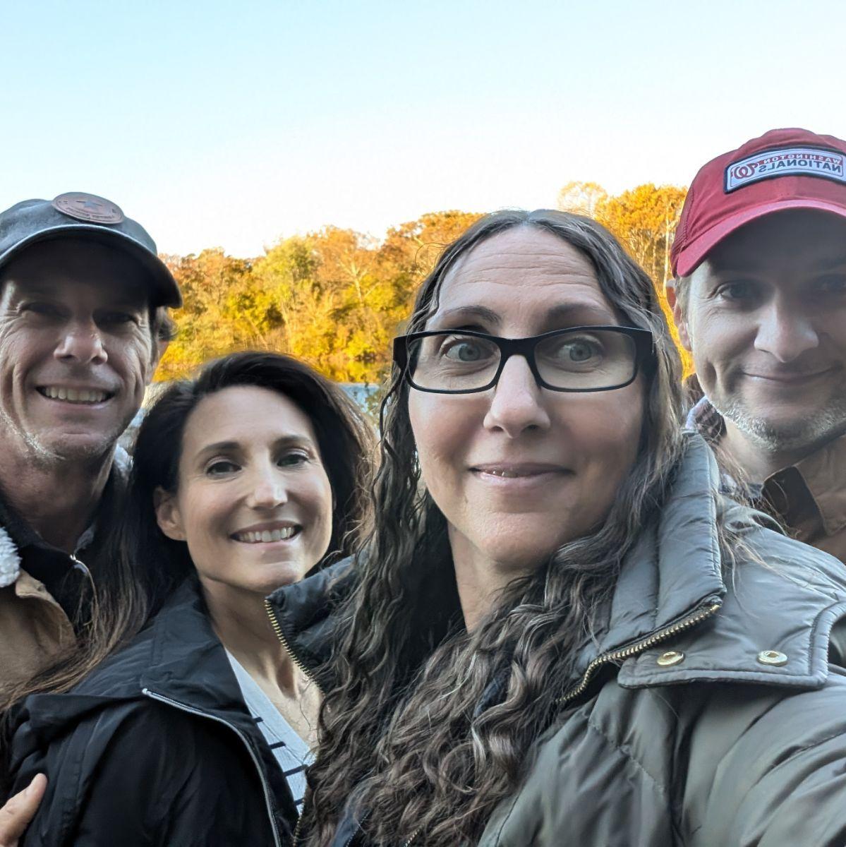 Admiring the Delaware River with Scott & Chels