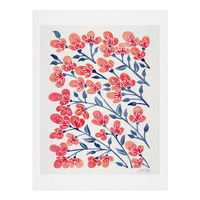 11" x 14" Cat Coquillette Pink Cherry Blossoms Wall Art Print Pink - society6
