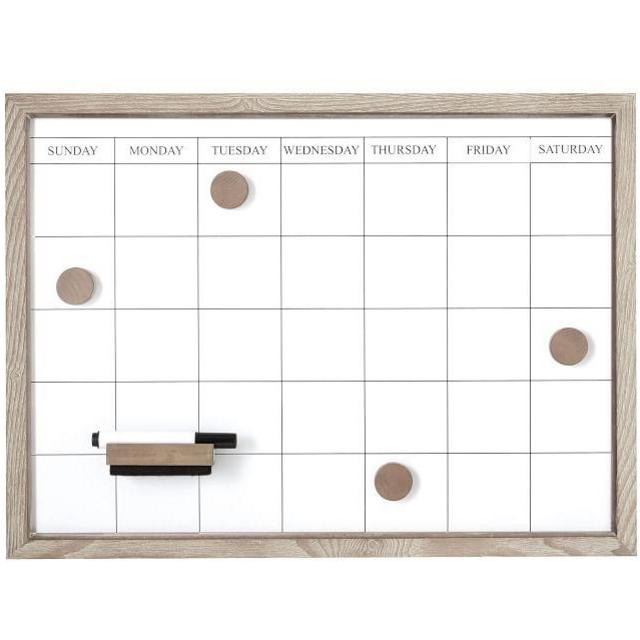 Daily Modular Wall System Livingston Grey Whiteboard Calendar