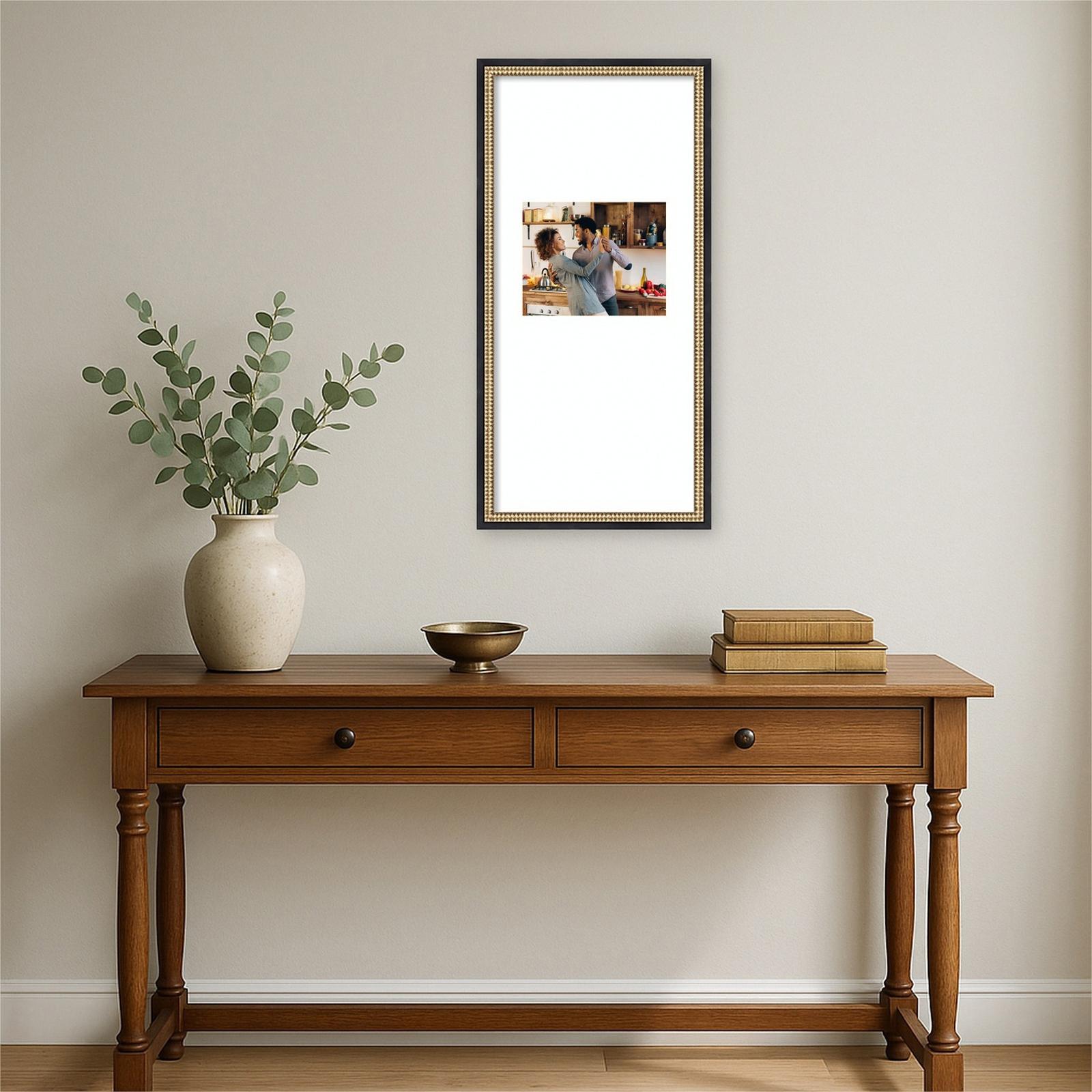 Kate & Laurel, Castellan Picture Frame 14x30 Matted to 8x10 Photo