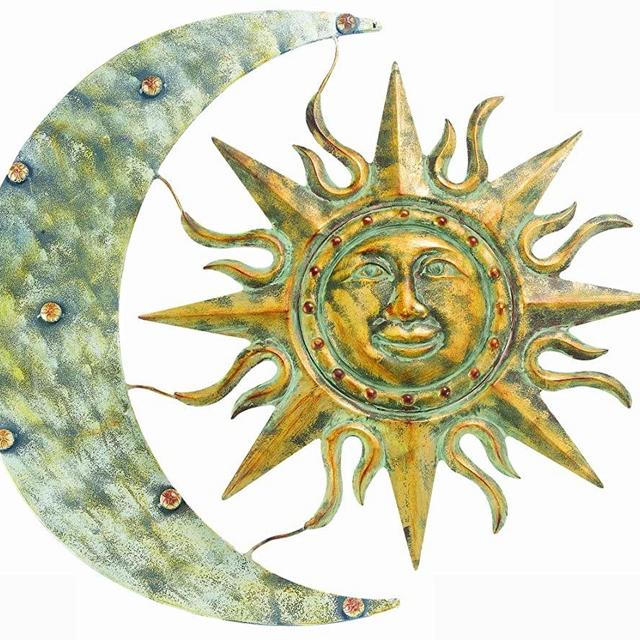 Gardman 8415 Aztec Sun and Moon Wall Art, 26" Long x 24" Wide