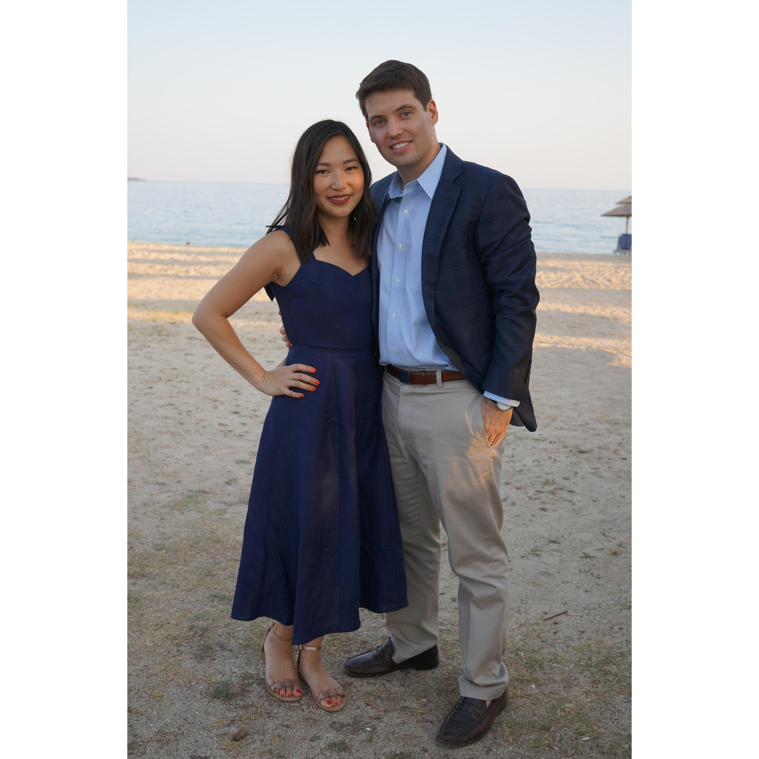 Our first trip abroad together! Flew to Halkidiki, Greece for a friend's wedding and continued the party with everyone in Santorini and Mykonos.