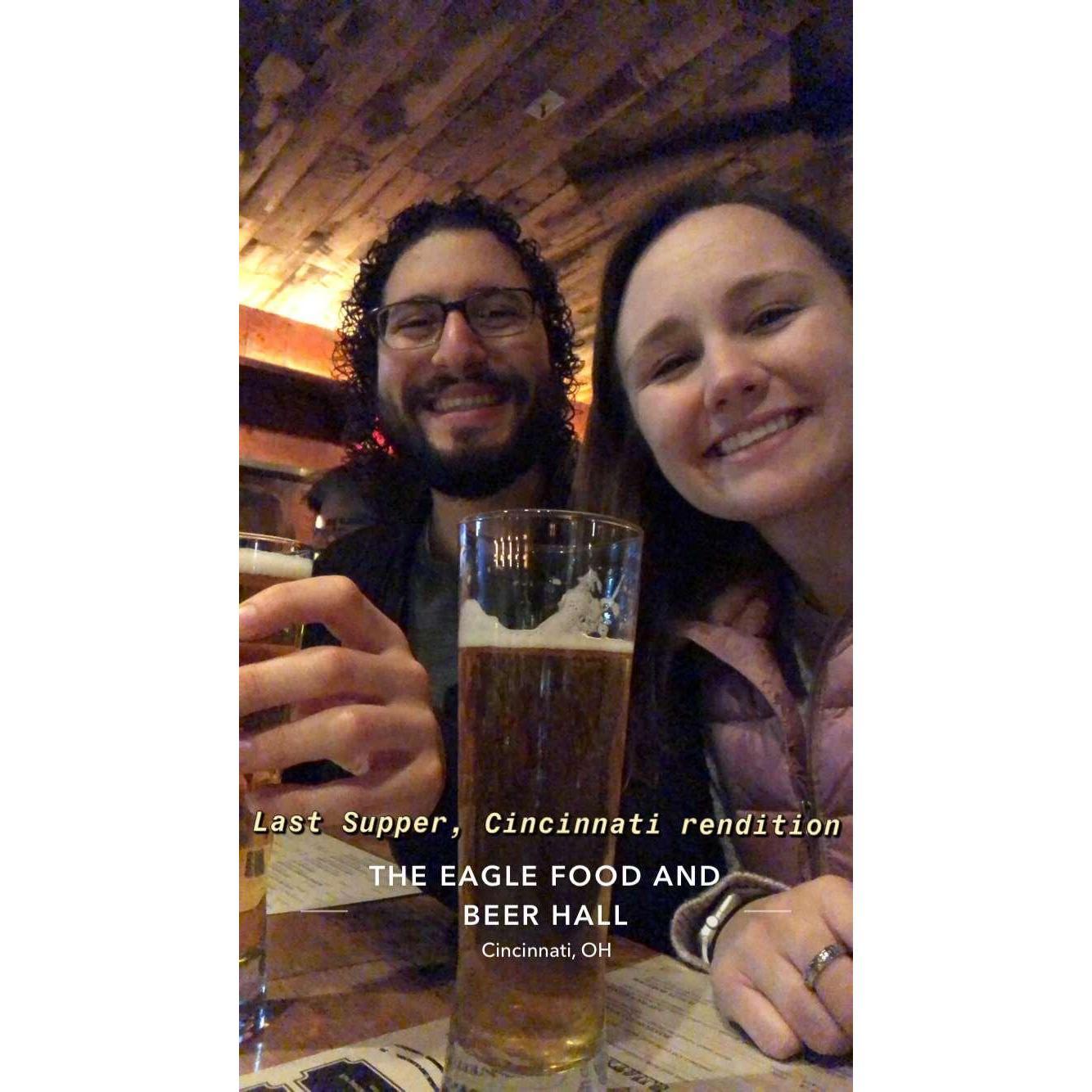 Last meal in Cincinnati before moving Haley to Dallas!! (December 2018)