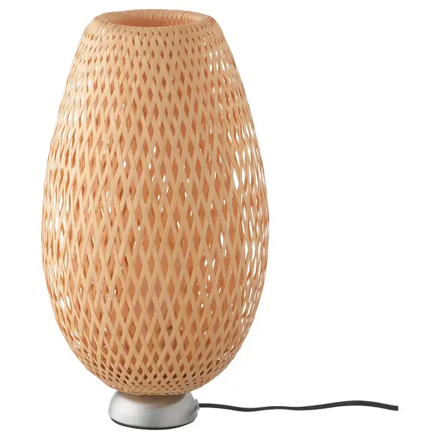BÖJATable lamp with LED bulb, bamboo/handmade
