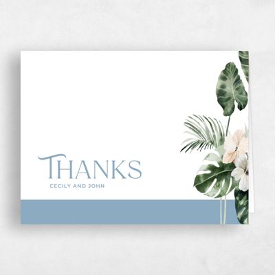 Dusty Blue Wedding Thank You - Katmai Landscape