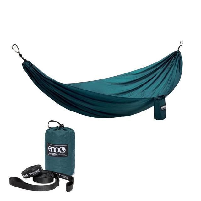 ENO TravelNest Hammock & Straps Combo - Portable Hiking and Camping Hammock with Straps Included - Travel Hammock for Camping, Hiking, Backpacking, a Festival, or The Beach - Marine