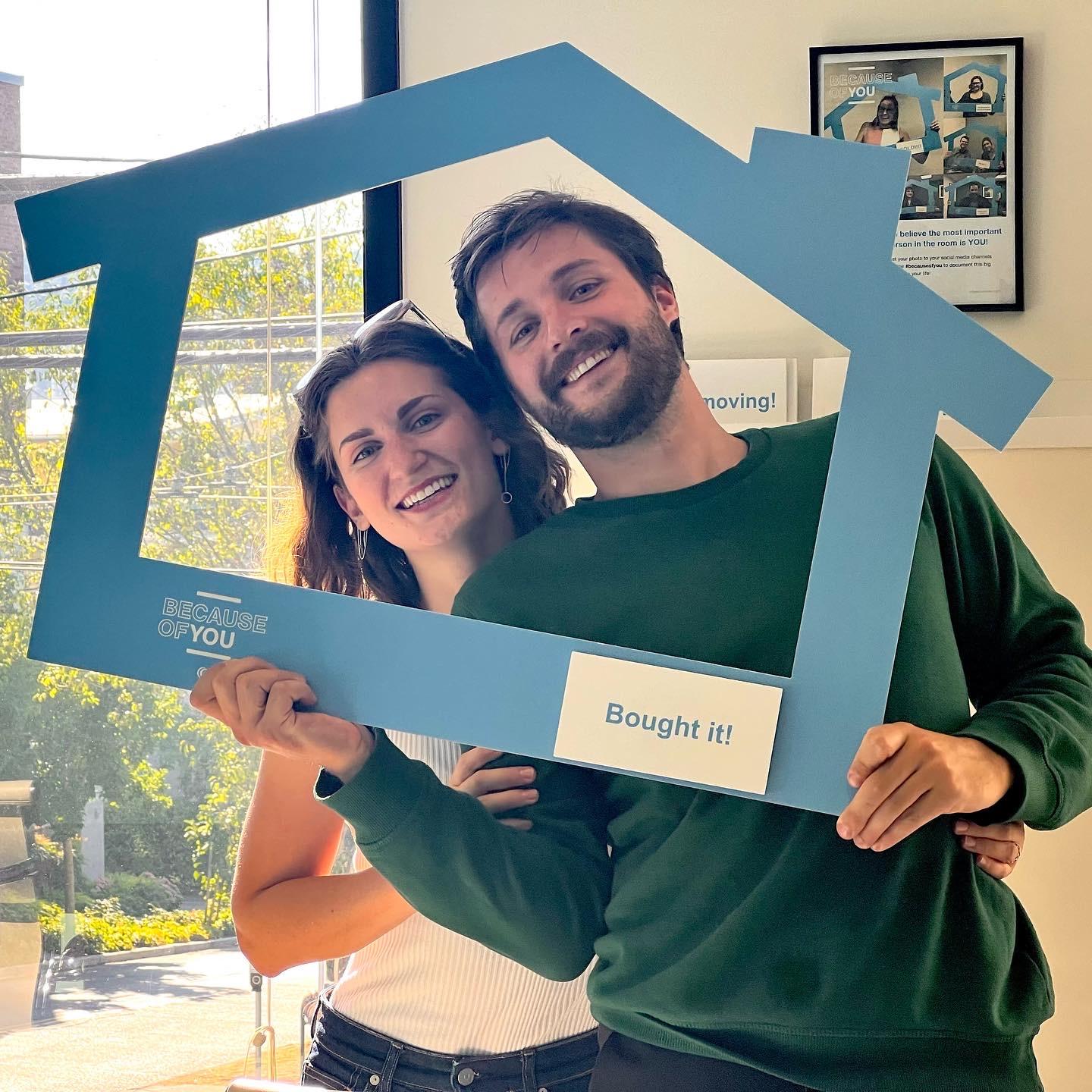 Seconds after officially buying our first house together