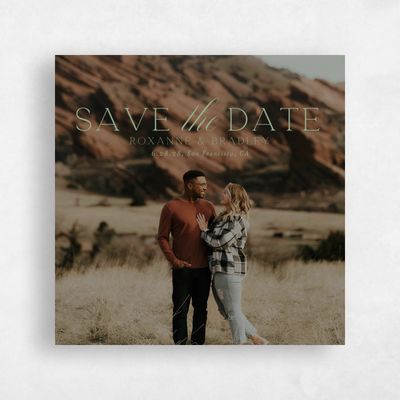 Pale Jade, Green Wedding Save the Date - Heritage Barn Photo