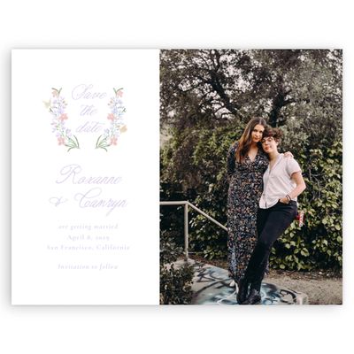 Lavender, Purple Wedding Digital Save the Date - Pellinore Photo
