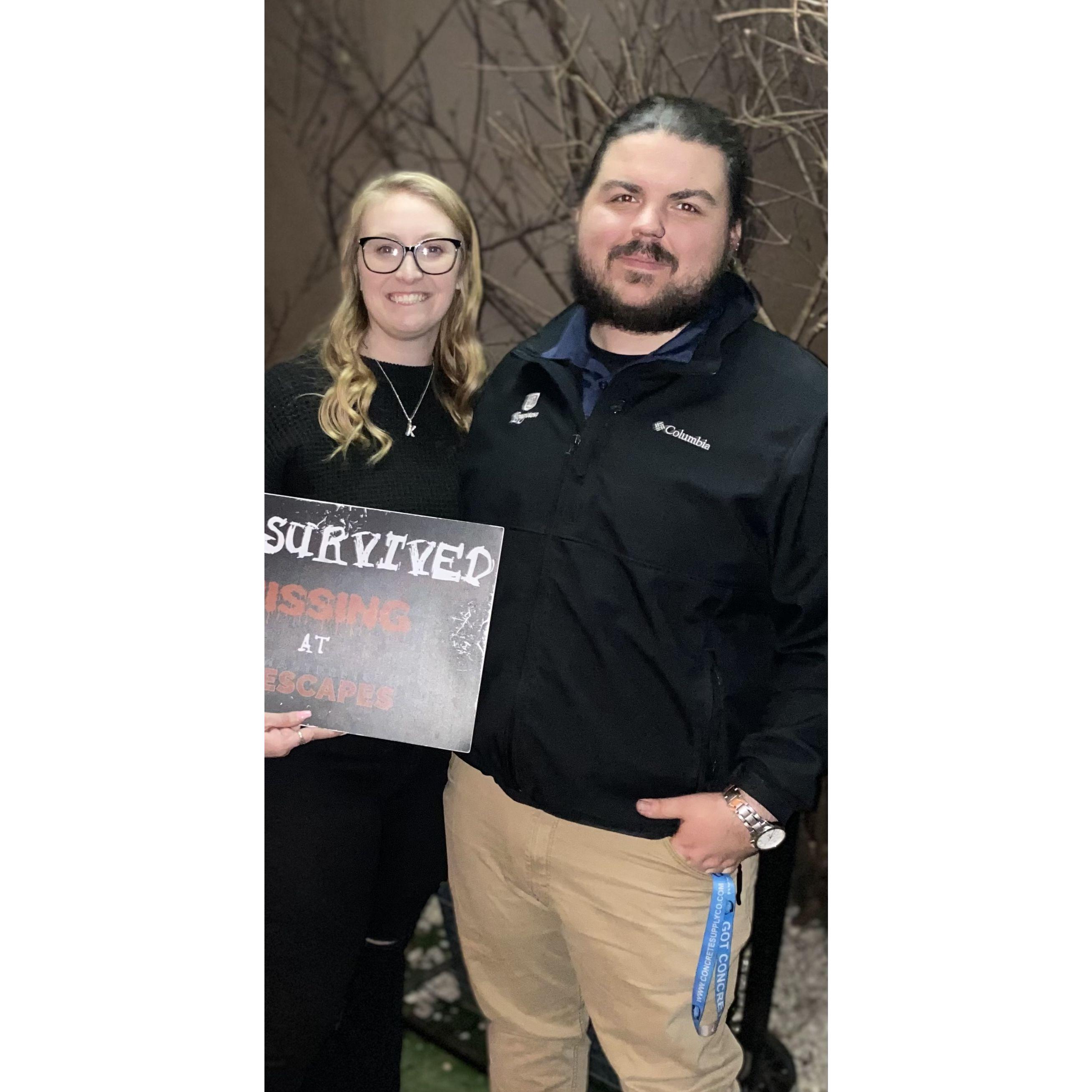 First escape room together and first kiss :)