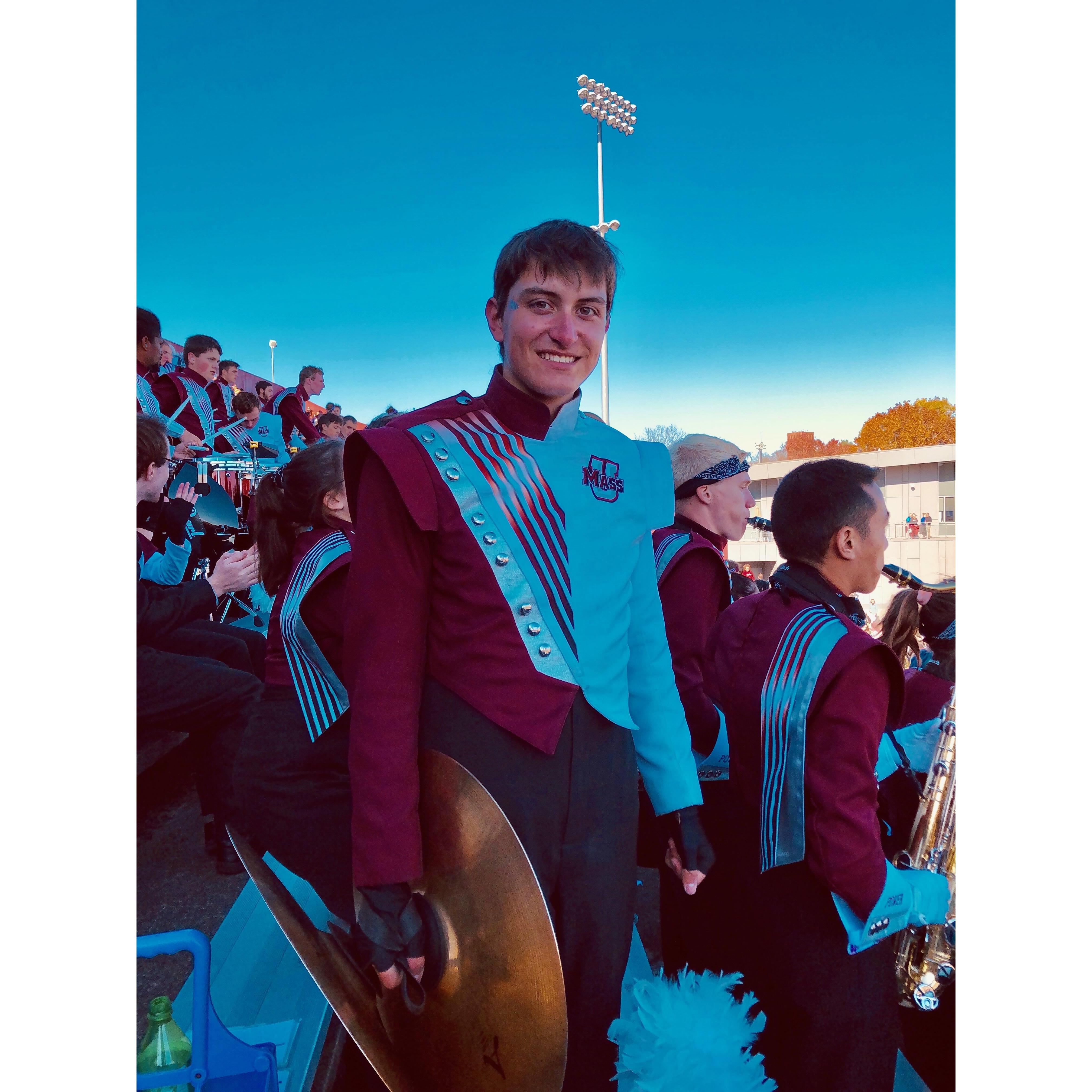 We had a blast watching Matt playing at the UMASS football games this fall! The football team was terrible, but the band was AMAZING! Go Minutemen!