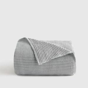 Organic Waffle Bed Blanket - Mist, King/Cal King