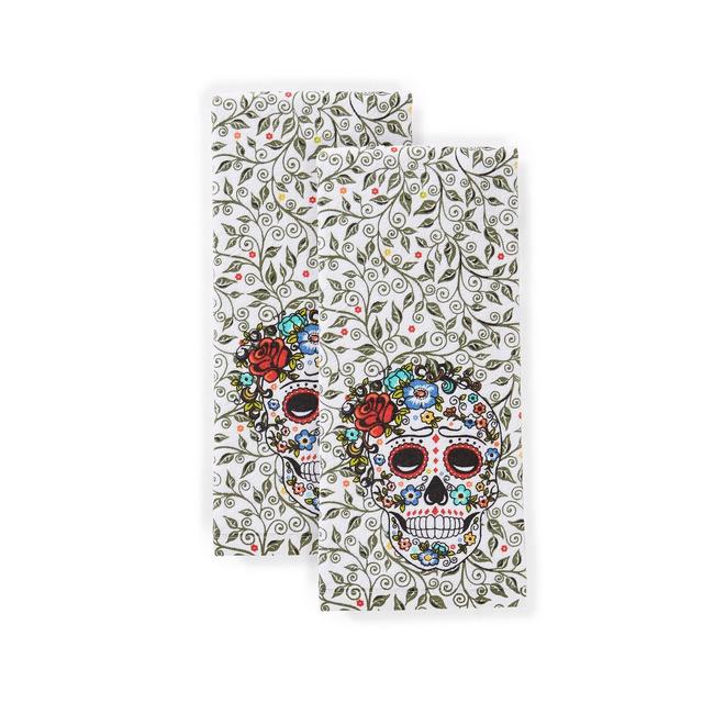 Fiesta Skull & Vine Kitchen Towel, Set of 2