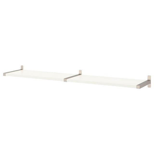 BERGSHULT / GRANHULT Wall shelf, white/nickel plated, 63x11 3/4 "
