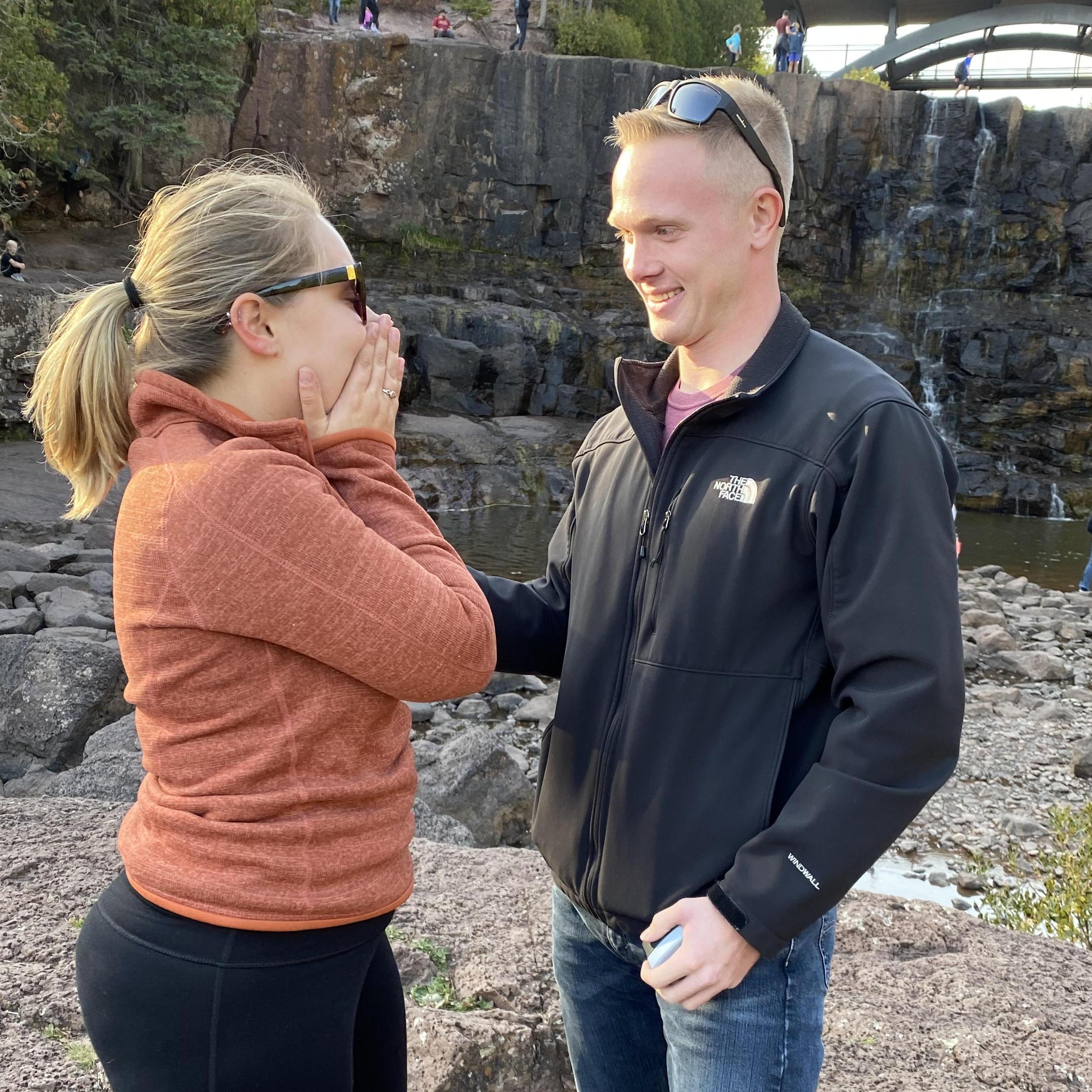Here is Benjamin telling me that he had a hotel booked right on Lake Superior with a lake view and reservations for dinner. He packed me a bag and everything!