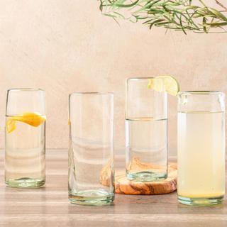 Mexican Handblown Highball Glass, Set of 4