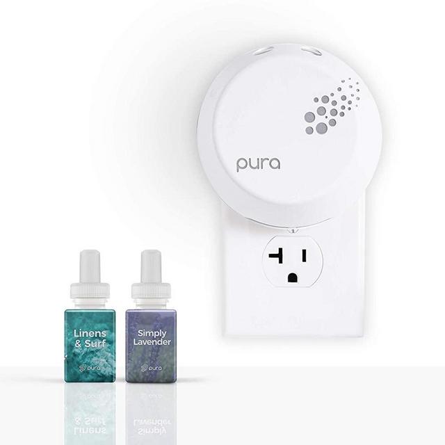 Pura Smart Home Fragrance Device Starter Pack (Linens & Surf and Simply Lavender)