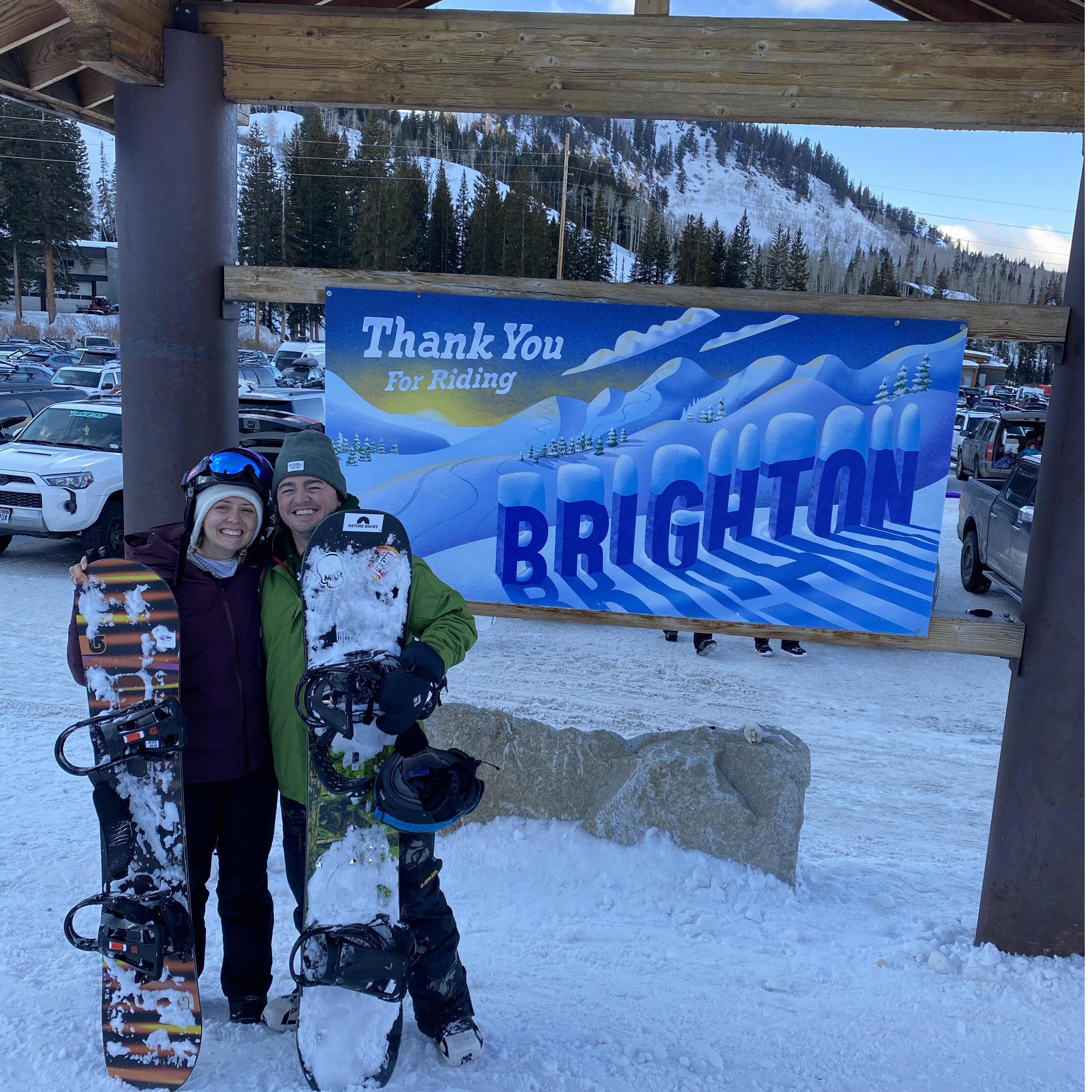 Josie's first day of snowboarding! Best teacher 
ever = Jordan.