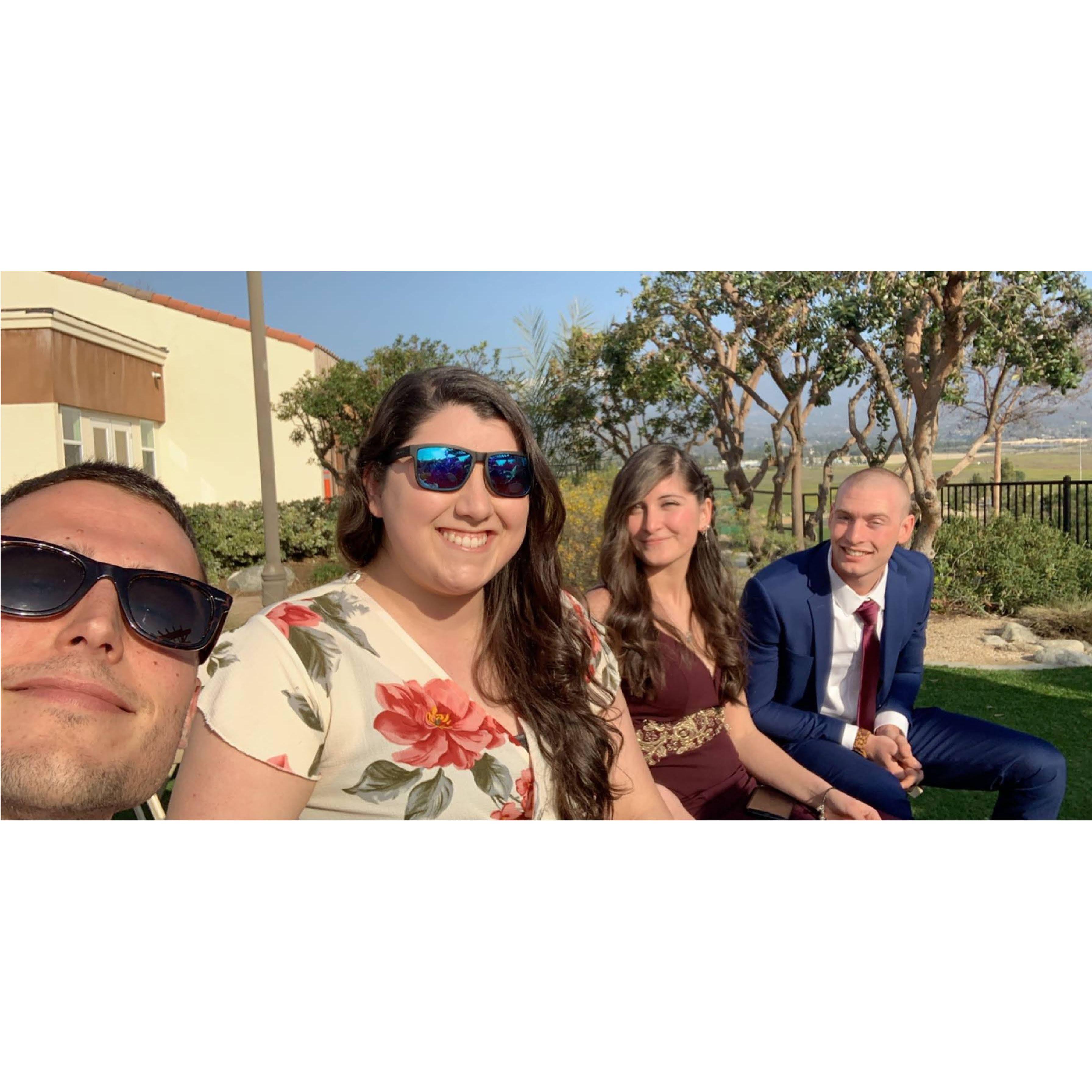 We accidentally ended up matching the bride party