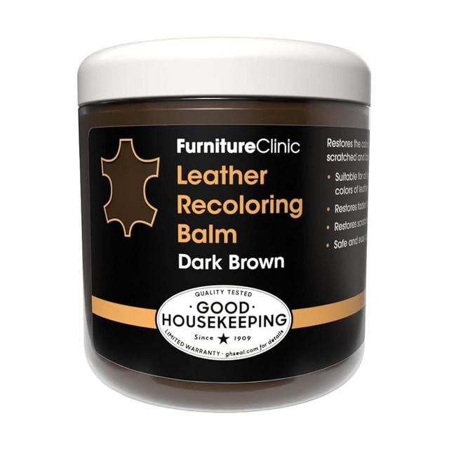 The Original Leather Recoloring Balm by Furniture Clinic - 16 Colors - Leather Repair Kit for Furniture - Restore Couches, Car Seats & More - Leather Dye for Scratched and Faded Leather (Dark Brown)