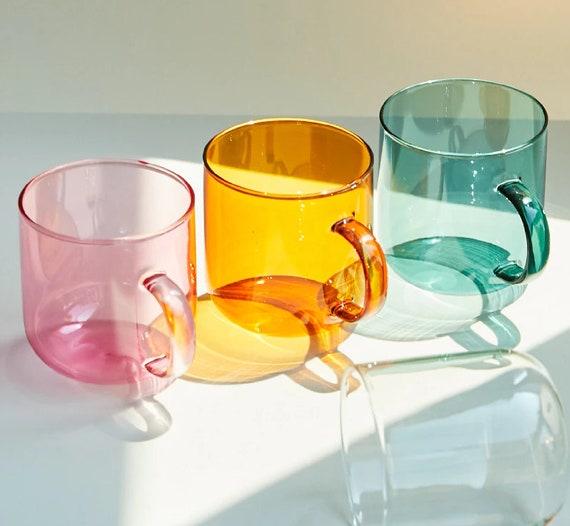 Nordic Heat Resistant Colorful Glass Mug Coffee Cup Retro Decor