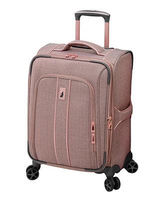 Newcastle Softside 20" Spinner Suitcase: Rose Charcoal Herringbone