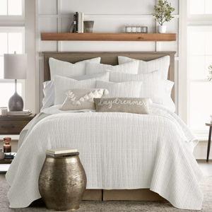 Mills Waffle Quilt and Pillow Sham Set Cream