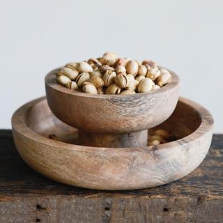 2-Piece Gatherings Mango Wood Nut Bowl Set