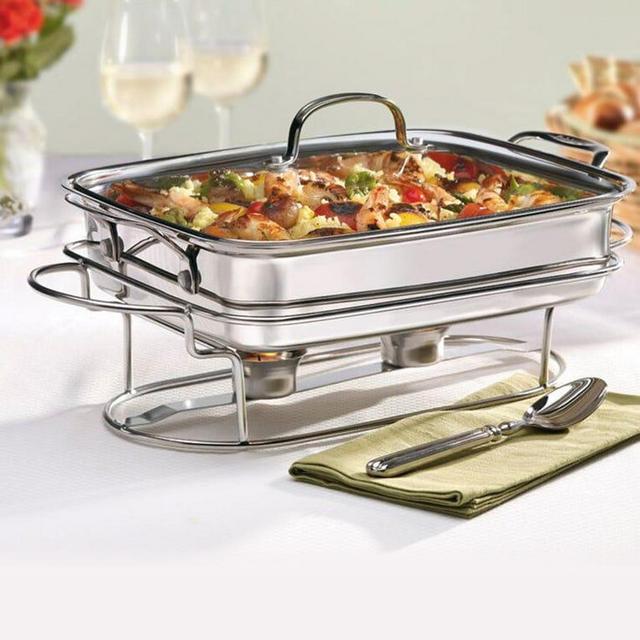 Classic Entertaining 5 Qt. Square Buffet Server with Lid