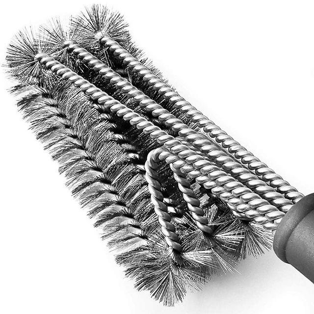 Tarvol BBQ Grill Brush Stainless Steel 18" Barbecue Cleaning Brush w/Wire Bristles & Soft Comfortable Handle - Perfect Cleaner & Scraper for Grill Cooking Grates