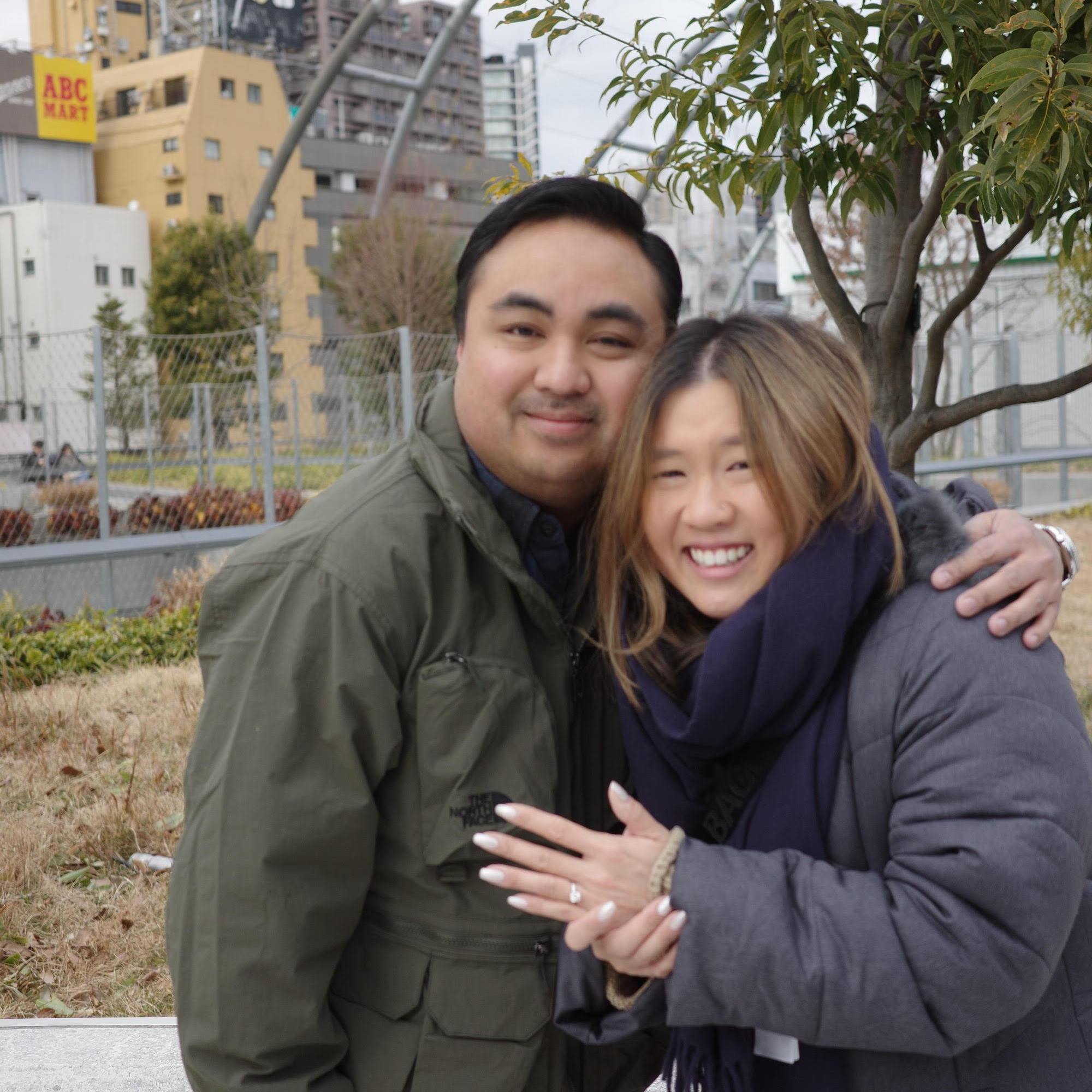 Right after being engaged in Japan!