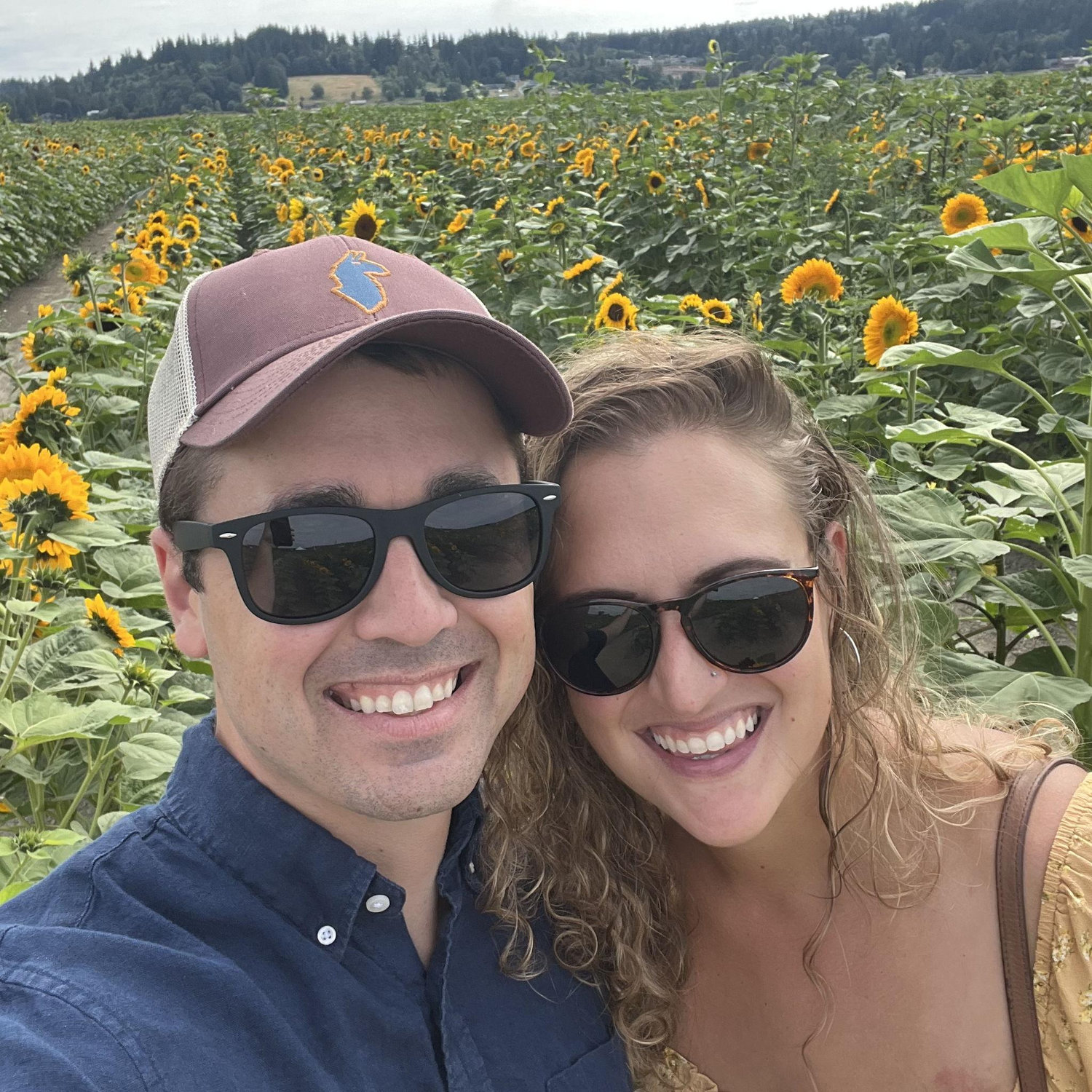 One of our first dates to the sunflower festival in Washington
