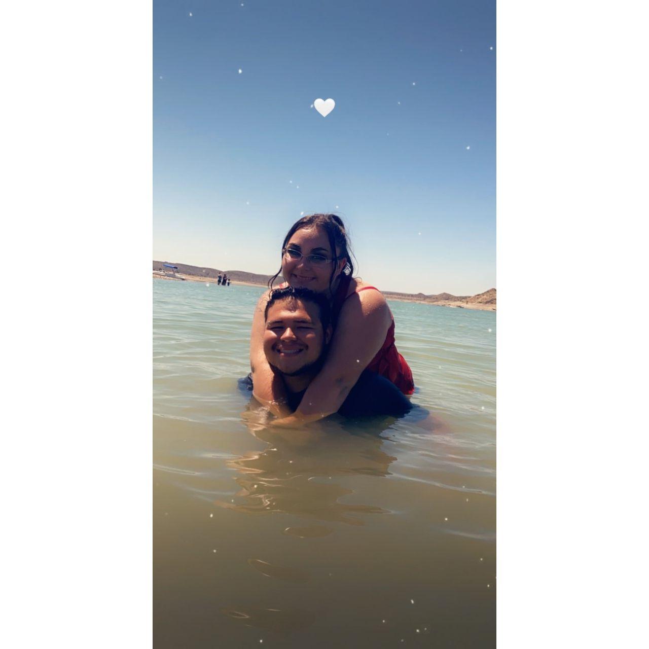 Playing in the water at Elephant Butte. 2021