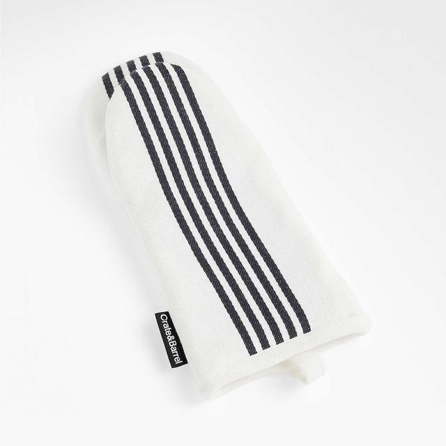 Cuisine Stripe Black Oven Mitt