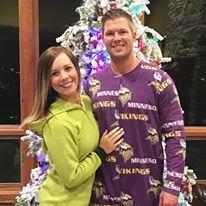 Surprise! he's wearing Vikings gear!