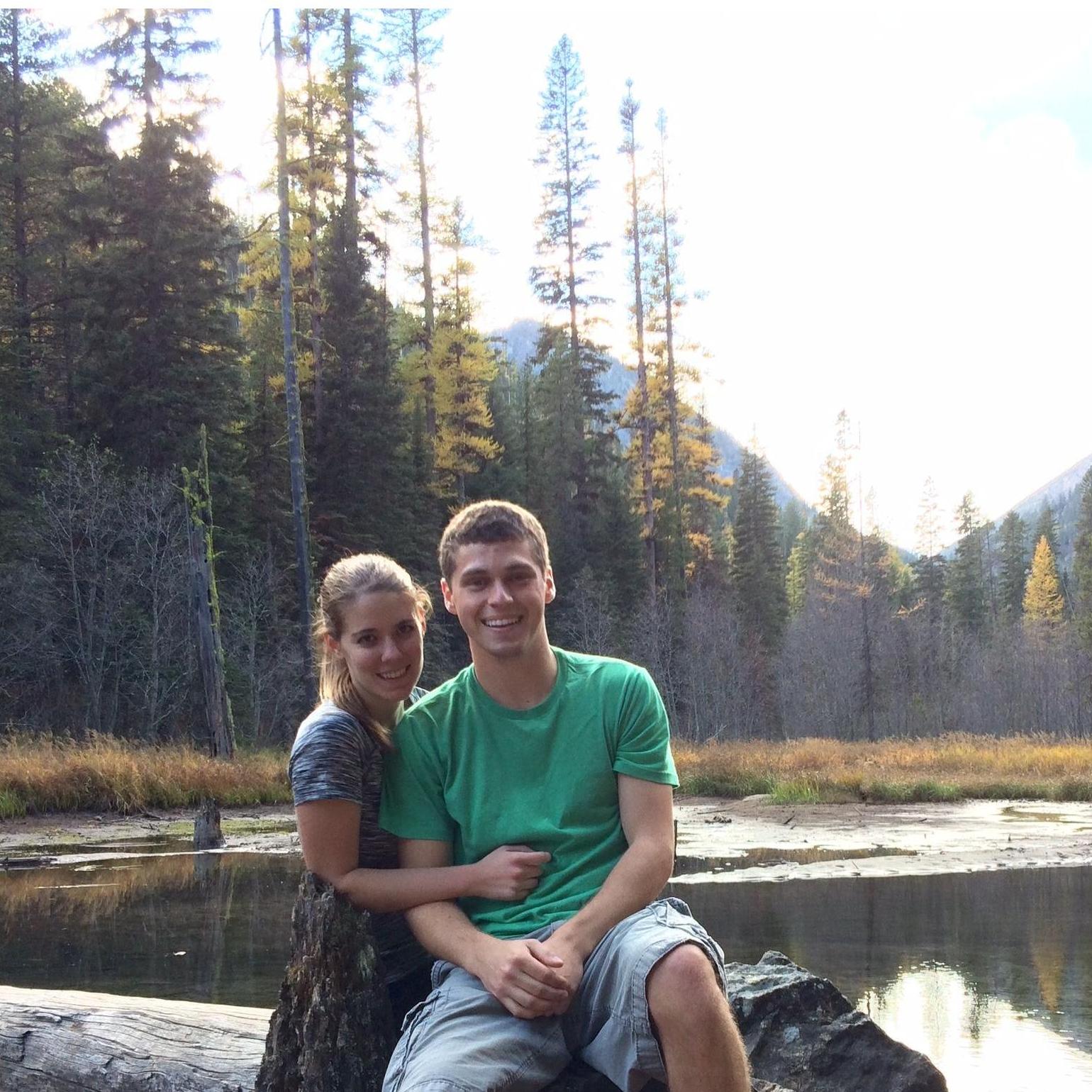One of our first photos together on our trip to Montana!