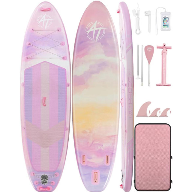 11'6"x35" Inflatable Paddle Board, 450lbs Extra Wide Stand Up Paddleboard for Adults with Premium SUP Accessories Kit & Backpack, Blow Up Kayak Non-Slip Stable Deck Boat for Yoga Fishing Surf