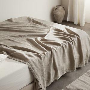 Vintage Linen Bed Blanket