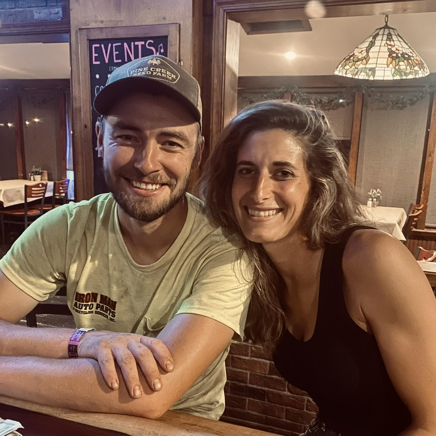 Our first picture together from our Friday night Hummel’s hangs