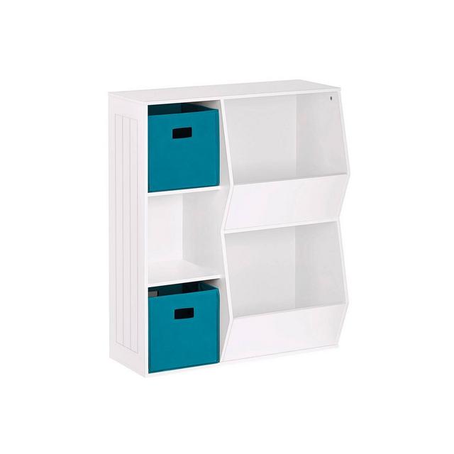 5pc Kids' Corner Cabinet Set With 4 Bins Gray/turquoise/aqua - Riverridge  Home : Target