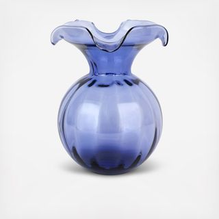 Hibiscus Colored Fluted Glass Medium Vase